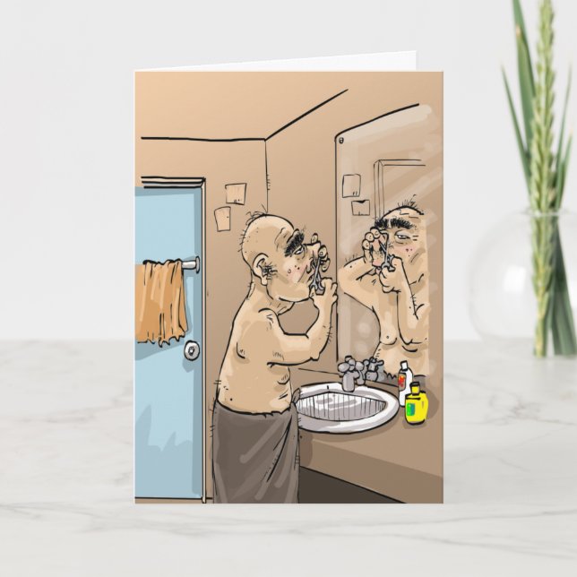 Funny Birthday Wishes - Hairy Situation Card (Front)