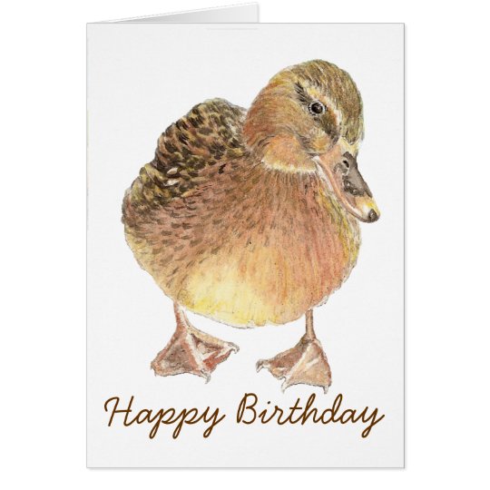 Funny Birthday with Cute Duck Card