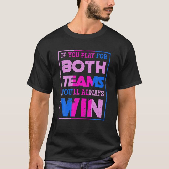 Funny Bisexuality Bi Flag Pride Month Queer Gift T-Shirt (Front)