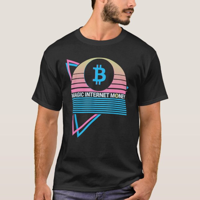 Funny Bitcoin Crypto BTC Cryptocurrency Magic Inte T-Shirt (Front)
