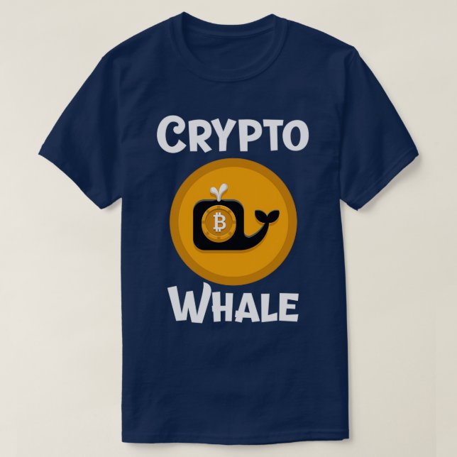Funny Bitcoin Crypto Whale T-Shirt (Design Front)