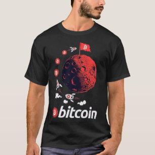 Funny Bitcoin Moon Crypto Cryptocurrency Blockchai T-Shirt