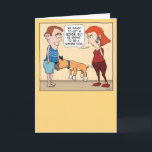 Funny Biting Boxer is a Wiener Dog Birthday Card<br><div class="desc">Here's a funny and slightly naughty birthday card featuring a boxer dog who seems to be a wiener dog. Ouch!

Thank you for choosing this original design by © Chuck Ingwersen. I’m an independent artist,  and I post cartoons and comics on Instagram,  where my handle is @captainscratchy</div>