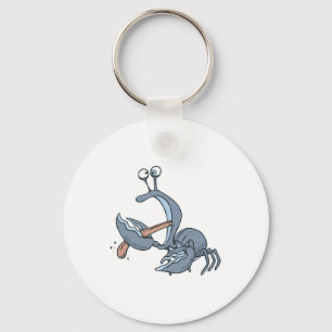 funny biting tongue crab keychain