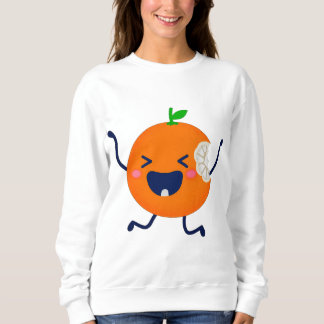 Funny Bitten Orange Dancing Hoodie - Cute Happy Ka