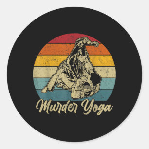 Funny BJJ MMA Brazilian Jiu Jitsu Classic Round Sticker