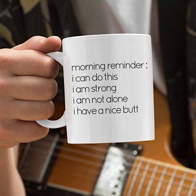 Funny Black and White Good Morning Wake Up Sexy Coffee Mug (Creator Uploaded)