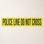 Funny Black and Yellow Police Line Scarf<br><div class="desc">Accessorize with humour,  with this fun scarf that's made to look like yellow and black police line tape with the message POLICE LINE DO NOT CROSS in bold black lettering.</div>