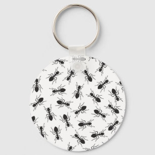 Funny Black Ants Pattern Keychain