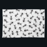 Funny Black Ants Pattern Kitchen Towel<br><div class="desc">This cute and funny black ants insect pattern is perfect for the trendy and fun hipster. Its cool and silly print is great for many gifts and occasions.</div>