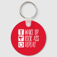 Funny Black Belt Martial Arts Wake Up Kick Repeat