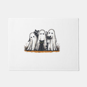 Funny Black Cat and Ghost Halloween Essential T-Sh Doormat