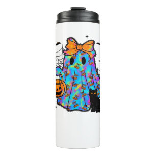 Funny Black Cat and Ghost Halloween Essential T-Sh Thermal Tumbler