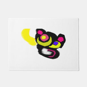 Funny Black Cat  art  Doormat