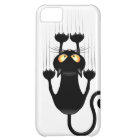 Funny Black Cat Cartoon Scratching Wall
