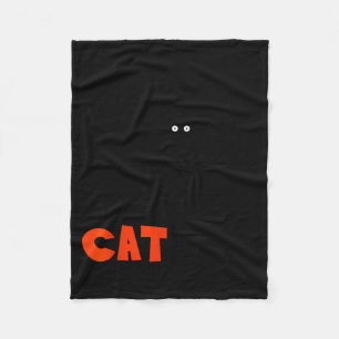 Funny Black Cat Cat Servant Fleece Blanket