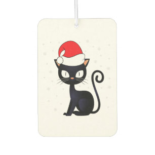 Funny Black Cat Christmas Snowflake Cat Lover Air Freshener