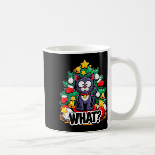 Funny Black Cat Christmas Tree Merry Xmas Humor Ca Coffee Mug