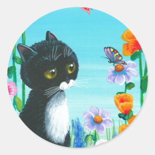 Funny Black Cat Creationarts Sticker