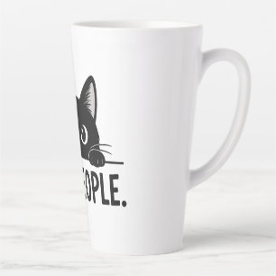 Funny Black Cat "EW, PEOPLE." Coffee Mug Cute In