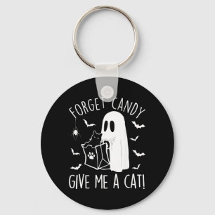 Funny Black Cat Forget Candy Give A Cat Lovers Keychain