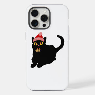 Funny Black Cat Gift Christmas Day iPhone 15 Pro Max Case