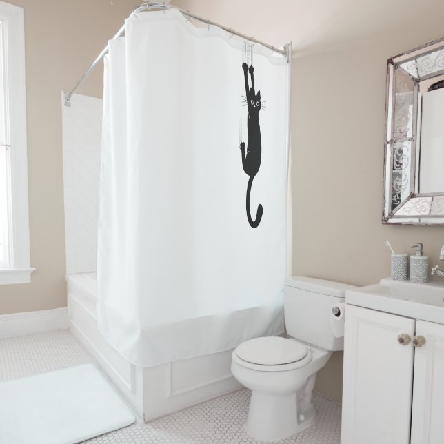 Funny Black Cat Hanging On | Crazy Kitty (In Situ)