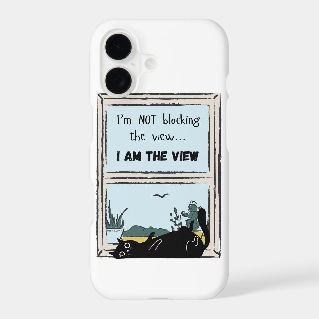 Funny Black Cat, I am the view  (Back)