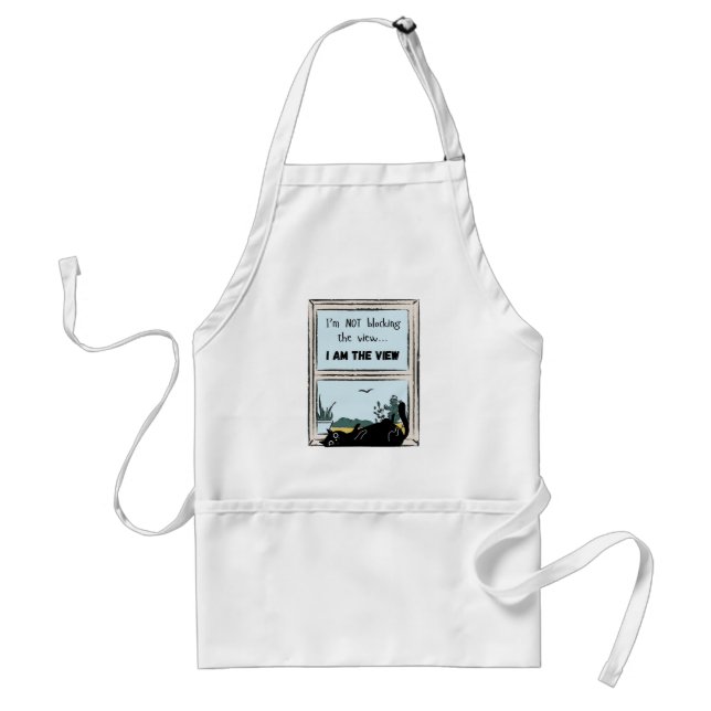 Funny Black Cat, I am the view  Standard Apron (Front)