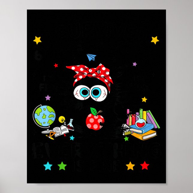 Funny Black Cat I Survived 67 Days Of School I'm F Poster (Front)