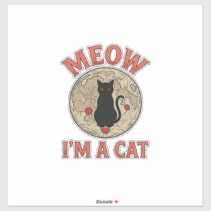 Funny Black Cat Moon Vintage Halloween Design_1