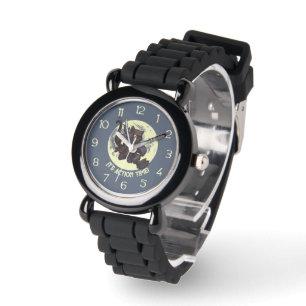 Funny Black Cat Ninja It's Action Time! Cartoon Watch