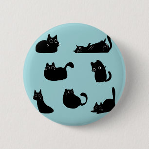 Funny Black Cats 2 Inch Round Button