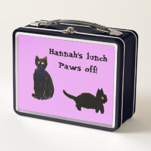 Funny Black Cats Art Custom Colour Metal Lunch Box