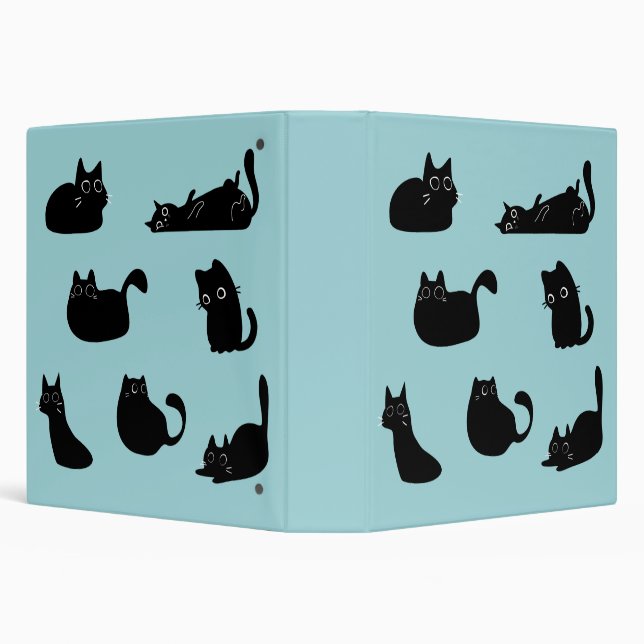  Funny Black Cats Binder (Background)