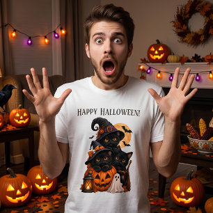 Funny Black Cats Halloween Spooky T-Shirt