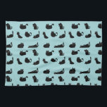 Funny Black Cats Kitchen Towel<br><div class="desc">Cute black cats in different poses.</div>