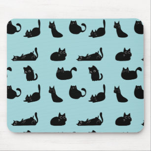 Funny Black Cats Mouse Pad