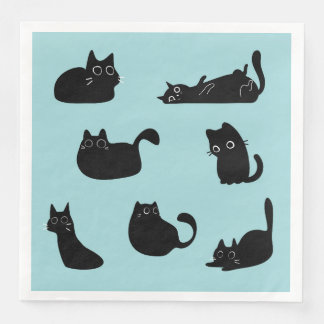  Funny Black Cats Napkin