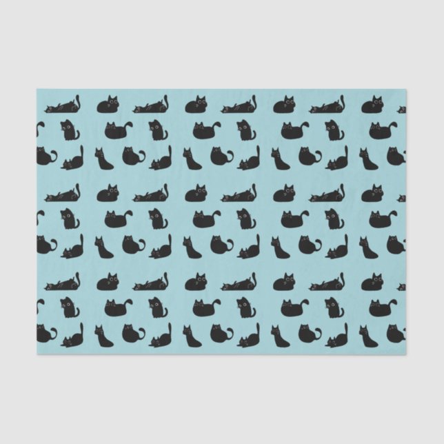 Funny Black Cats Tissue Paper (Front)