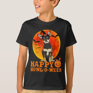 Funny Black Chihuahua Dog Halloween Happy T-Shirt