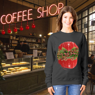 Funny Black "Coffee Makes Me Merry" Coffee Lover's Sweatshirt