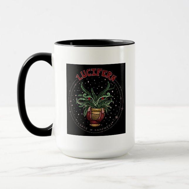 Funny Black Devil Plant | Lucifern Halloween Decor Mug (Left)