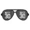 Funny black Dirty 30 thirty Birthday party shades