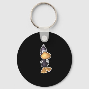 funny black duck keychain