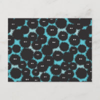 Funny black fluffy monsters 