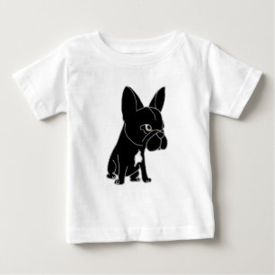 Funny Black French Bulldog Puppy Dog Baby T-Shirt