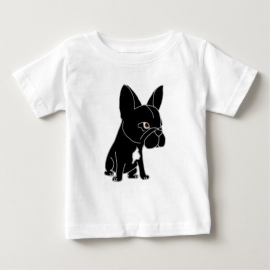 Funny Black French Bulldog Puppy Dog Baby T-Shirt