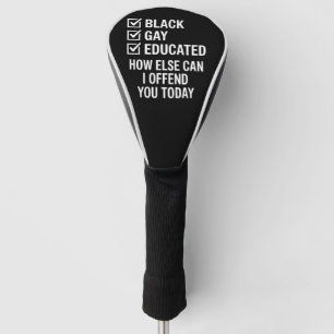 Funny Black Gay Pride Support LGBTQ Rights Golf Head Cover