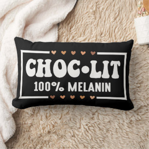 Funny Black History Juneteenth Chocolate Melanin Lumbar Pillow